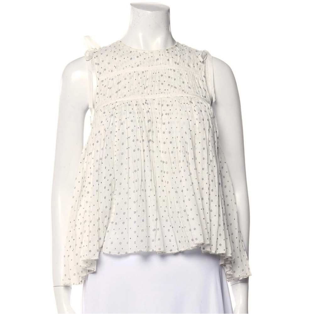 Ulla Johnson Printed Crew Neck Top